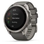 Garmin fenix 9 Pro inReach Solar 51mm Titanium with Pebble Grey Silicone Band - Image 4