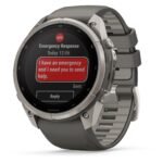 Garmin fenix 9 Pro inReach Solar 51mm Titanium with Pebble Grey Silicone Band - Image 6