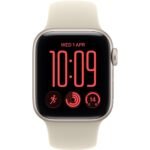 Apple Watch SE 3 44mm Starlight Aluminium Case GPS + Cellular Sport Band (M/L) [2026] - Image 2