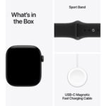Apple Watch Series 12  42mm Black Aluminium Case GPS Sport Band (S/M) (Black) - Image 8