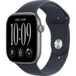 Apple Watch Series 12 46mm Space Grey Aluminium Case GPS  Sport Band (S/M) [Navy Blue]