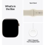 Apple Watch Series 12 46mm Light Gold Aluminium Case GPS Sport Band (S/M) [Sand] - Image 8