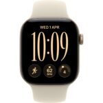 Apple Watch Series 12  46mm Light Gold Aluminium Case GPS Sport Band (M/L) [Sand] - Image 2