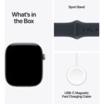 Apple Watch Series 12  46mm Space Grey Aluminium Case GPS + Cellular  Sport Band  (M/L)  [Navy Blue] - Image 8