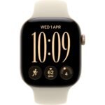 Apple Watch Series 12  46mm Light Gold Aluminium Case GPS + Cellular Sport Band (M/L) [Sand] - Image 2