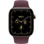 Apple Watch Series 12  42mm Radiant Gold Titanium Case GPS + Cellular Sport Band  (S/M)  [Burgundy] - Image 2