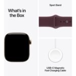 Apple Watch Series 12  42mm Radiant Gold Titanium Case GPS + Cellular Sport Band  (M/L) [Burgundy] - Image 7