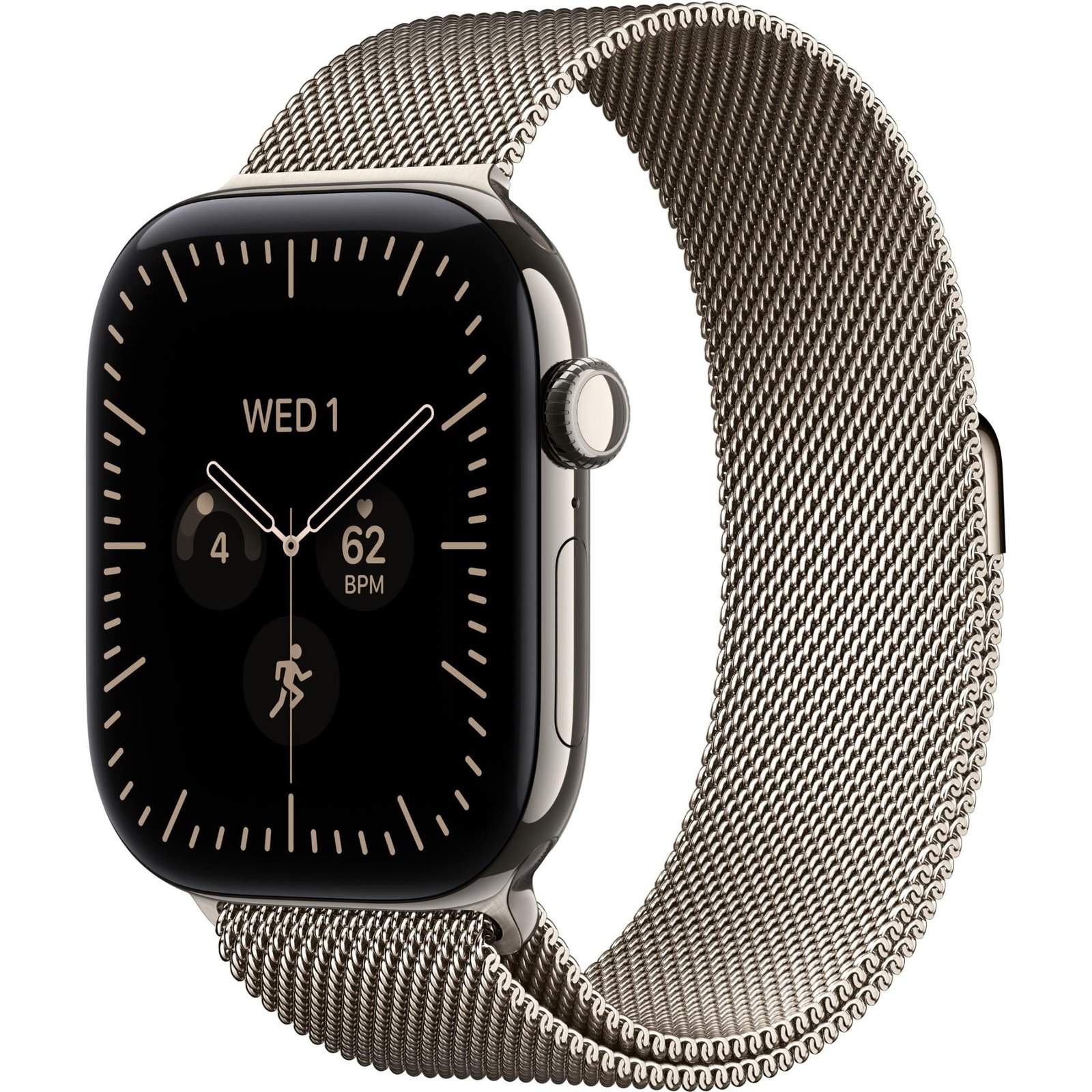 913740-Product-0-I-639246082209032390.jpg Apple Watch Series 12 46mm Natural Titanium Case GPS + Cellular Natural Milanese Loop (S/M) - Image 1