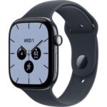 Apple Watch Series 12 46mm Night Blue Ceramic Case GPS + Cellular Sport Band (S/M) [Navy Blue]