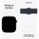 Apple Watch Series 12 46mm Night Blue Ceramic Case GPS + Cellular  Sport Band  (M/L) [Navy Blue] - Image 8