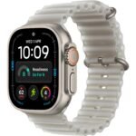 Apple Watch Ultra 4 49mm Natural Titanium Case GPS + Cellular with Translucent Ocean Band (Grey)