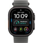 Apple Watch Ultra 4 49mm Black Titanium Case GPS + Cellular Translucent Ocean Band (Black) - Image 2