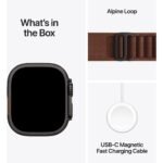 Apple Watch Ultra 4  49mm Black Titanium Case GPS + Cellular Alpine Loop  (M) Burgundy - Image 8