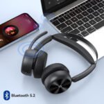 eMeet GeniusCall HS80 Wireless On-Ear Headset with Charging Base - Image 9