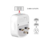 Sansai Travel Adaptor with 2 x USB Ports - AU/UK Region - Image 3