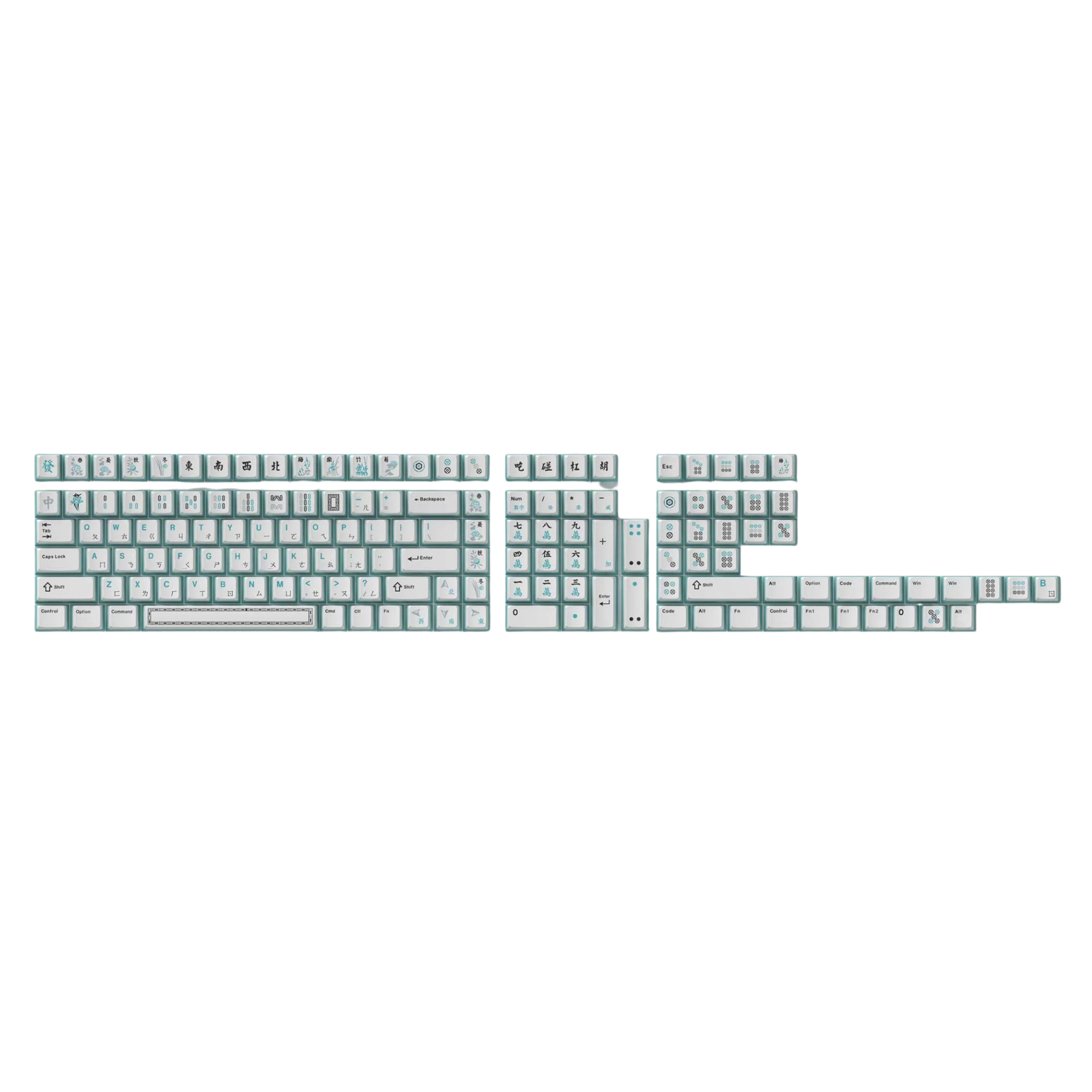 b56322e1729a49ae89464e7f06b4e0cd.png Keychron Mahjong OEM Dye-Sub PBT Full Keycap Set 146 Keys - Image 1