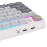 Royal Kludge RK N80 Tri mode RGB Hot Swap Keyboard - Red Switch (Pearly Dawn) - Image 6