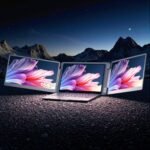 Devanti Triple Portable Monitor Laptop Screen Extender 15.6" Dual Display FHD IPS - Image 2