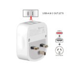 Sansai Travel Adaptor with USB-C And USB-A Port - AU/UK Region - Image 3