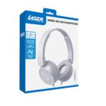 Laser Wired On-Ear Headphones (Gray) - Image 3