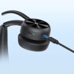 eMeet GeniusCall HS80 Wireless On-Ear Headset with Charging Base - Image 10