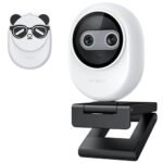 eMeet Piko Dual-Camera AI-Powered 4K Webcam White