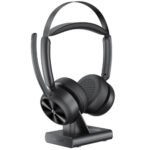 eMeet GeniusCall HS80 Wireless On-Ear Headset with Charging Base