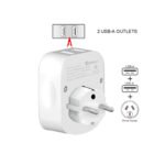 Sansai Travel Adaptor with 2 x USB Ports - AU/Europe Region - Image 3